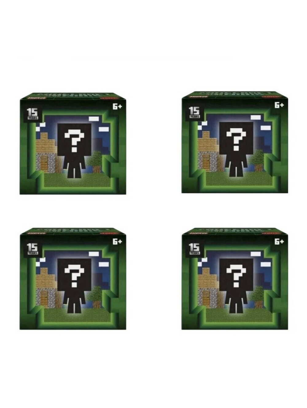 4x Minecraft Mob Head Minis Surprise Figures (Blind Boxes)